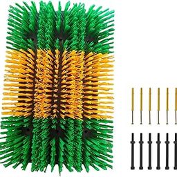 SAZ DEKOR Livestock Scratch Brush Clean Tool Full Massage Brush for Horses Pigs Cattle Green and Yellow-image-57