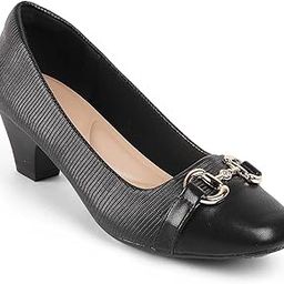 NOVA Women's Heels Pumps Sandals Pumps Leather - Round Toe Ladies Footwear Soft Comfortable Sandals-image-5