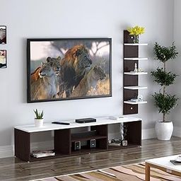 Anikaa Betty Engineered Wood TV Unit/TV Stand/Floor Standing TV Unit/TV Cabinet/TV Entertainment Unit (Wenge White)- Ideal for Upto 55"(D.I.Y)-picture-4