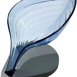 KRIJMO Leaf Drainage Soap Holder Box Plastic Soap Dishes Self Draining Case Container with Drain and Suction Cup for Shower Bathroom Kitchen-image-62