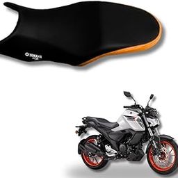 FZ-S V4/ V3 Orange Strip SEAT Cover Compatible with Yamaha FZ-S V4 | Faux Leather-17