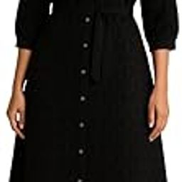 Collared Neckline 3/4 Sleeve Knitted Black Orchard Feeding Dress - BlackBerry-image-17