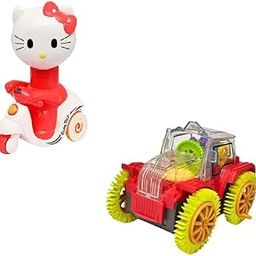 Joy Mates Cute Hello Kitty-Inspired Scooter Toy – Push and Go Ride-On Character for Toddlers – Red & White-image-2