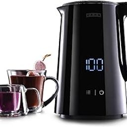 Usha ICHEF Programmable Kettle 2000 Watt| 1.5L | Digital LED Display & Touch control | Double wall for protection from hot exterior| 4 Pre-set modes| Safety with auto cut off | 2 Years Warranty(Black)-image-63