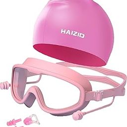 IN-IMAGINE 4 Pcs Swimming Goggles Set, Swimming Goggles for Men, Swimming Cap for Men Swimming and Diving Goggles with Earplugs and Nose Clips Box Packaging Suitable for Women-picture-4