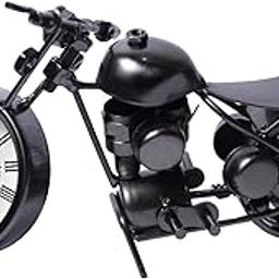 URBANVIBE HANDICRAFTS Vintage Royal Bullet Motor Bike with Antique Clock, Rustic Iron Metal Decor Showpiece for Study Table, Desk, Office, Gifts (Copper)-21