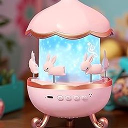 Froska Bunny Night Light Cabin Projector Lamp 360° Rotatable LED Night Lamp for Kids Room Decor, Kids Night Lights for Girls Bedroom 6 Film Shade, Star Projector, USB Powered Birthday Gift for Kids-picture-13
