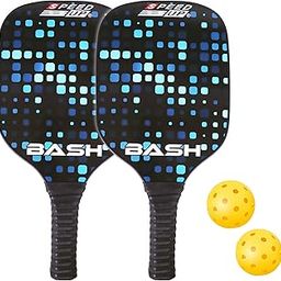 Toyshine Speed Up Wooden Pickleball Paddles Set - 2 Lightweight Rackets with 2 Pickleballs Fun Play Game for All Ages Indoor Outdoor Garden Ground Park Play-23
