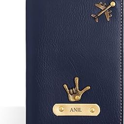 Unisex Nexon Personalized Passport Cover I Customized PU Leather Travel Accessories Organizer with Name & Charm I Gift for Girls Boy Birthday Anniversary Love Husband Wife - Blue-image-89