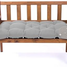 viewstar Indoor Outdoor Bench Cushion, Waterproof Swing Cushion Seat Chair Replacement Pads Pillow for Lounger Garden Furniture Patio Metal Wooden (48X18 Inches Grey)-image-67