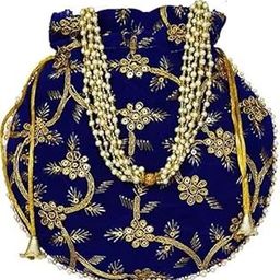 Trendy Potli Bags-Zari & Sequin Embellishments_388Royal Blue-image-8