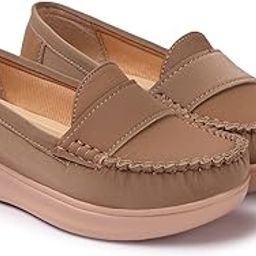 Loafers for Women Slip On Comfort Leather Tassel Dress Shoes-image-1