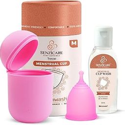 Senziwash Sterilizer Case & Truecup Reusable Menstrual Cup With Cupwash For Women | Portable Cleaning Container & Microwave Steamer (Medium combo(Pink)) 1 count (Pack of 3)-picture-29