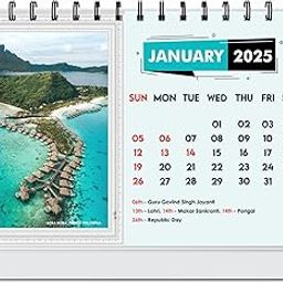 ESCAPER Travel Calendar 2025 Desk, World Travel Calendar 2025, India Travel Calendar 2025, Travel Destinations Calendar, Travel Holiday Calendar, Travel Accessories, Seven Wonders of World (World Top Destinations, 1 Qty)-image-69