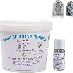 SILOCZEST LSR 2 Liquid Silicone Rubber for Resin Art Craft, POP & Clay Mold Making Applications (fast, 500 gm)-4