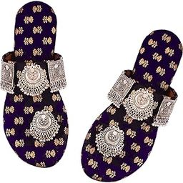 Rajasthani Jaipuri Work Kolhapuri Ethnic Womens Girls Ladies SLI Fashionable Sandals-picture-23