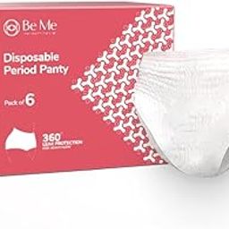Be Me Disposable Period Panties for Women | 360° Leak Protection | L - XL |Heavy Flow & Maternity Use | Rash-Free & Super Absorbent | Up to 12-Hour Protection | Pack of 6-image-12