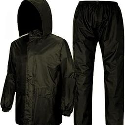 Unisex Rain Suit Water Resistant Rain Jacket with Pant and Hood for Rain Protection Pack of 1(Random Colour, 2 XL) Multicolour-13