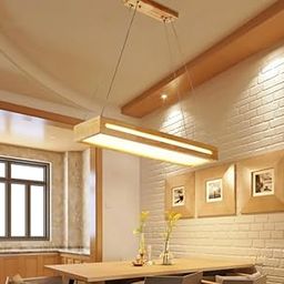 Artica Warm White Wooden Pendant Light Adjustable Hanging Ceiling Light in Acrylic Shade for Restaurant Cafe Bar Kitchen Dining Room Living Room 30w-image-18