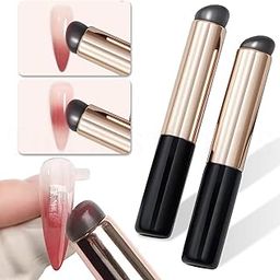 2 Pcs Silicone Nail Art Brushes, Reusable Nail Brushes For Nail Art Silicone Jelly Head Nail Brushes For Lip Lipstick Concealer Makeup Brush Nail Glitter Gradient Shading Manicure Tools-39