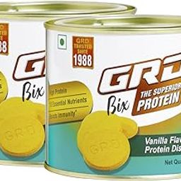 GRD Bix Superior Protein Diskettes, Healthy Tasty Biscuits Enriched with Protein and 18 Essential Nutrients for Healthy Living (250g) – Vanilla Flavour (Pack of 2)-image-12