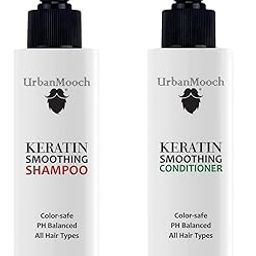 UrbanMooch Keratin Smoothing Shampoo and Conditioner Set, pH Balanced, Colour-safe, 180ml Each | Hair Care for Men | Softer, Hydrated, & Smooth Hair-image-12