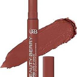 Beauty Berry Poppins Matte Lip Crayon Lipstick for Women | Long Lasting Non Transfer Retractable Lip Crayon | Smudge Proof & Waterproof Lipstick Enriched with Jojoba Oil & Vitamin E (17 - Coffee Commando 3g)-picture-4