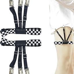 2PCS Shirt Stay Adjustable Non-slip Elastic Shirt Holder Shirt Garter for Men-image-53
