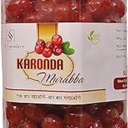 Self Signature Homemade Organic Fresh & Natural Sweet Red Karonda Cherry Murabba (900 Gram)-image-23