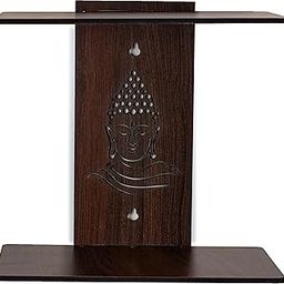 GOJEEVA KRAFT Premium Wooden Wall Shelves for Home Dcor, Budhha Design, Floating Shelves for Bedroom, Kitchen & Office Wall Storage ? Natural Wood Finish-image-80