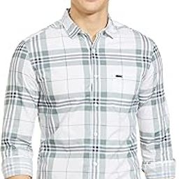 Men's Cotton Regular Fit Checkered Full Sleeves Cutaway Collar Casual Shirt-image-32