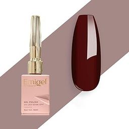 Emigel Professional UV Gel Polish BORDEAUX RED - E138 | Cured With UV LED Lamp | Super Glossy Finish |Quick Drying Nail Polish (12ml)-39