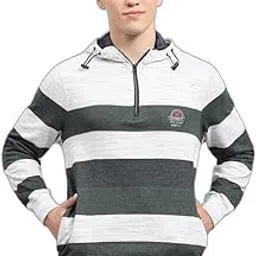 monte carlo Men's Regular Fit Solid Sweatshirt | Striped Pattern | Zip Closure with Long Sleeve Hooded Sweatshirt for Men-picture-32