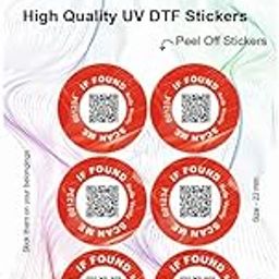 Smart Lost and Found Stickers Multipurpose Waterproof QR Code Labels for Luggage,Travel Bags,School Bags,Bottles,Electronics,Bikes,Helmets,Laptops,& More/Easy Peel & Stick Contactless Return-65