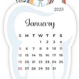 Desk Calendar 2025 | Dental Theme Table Calendar 2025 for Dental Clinic Hospital Reception Desk Monthly Calendar-28