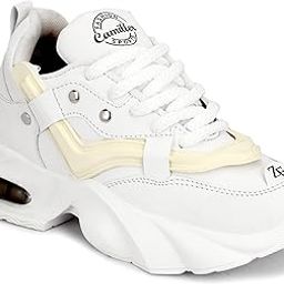 Men's Chunky Sneakers | Stylish White Sports Shoes with Air Cushion Sole | Casual & Athletic Wear-picture-43