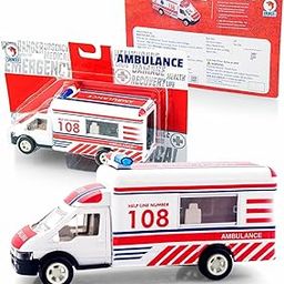Toyscape Ambulance | Pull Back Truck Toy for Kids 3+,multicolor-image-64