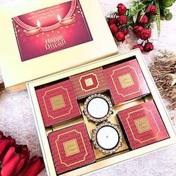 NutriSnacksBox Diwali Hamper for Employees with Dryfruit (Roasted Almond Cashew), Chocolates (Rose Petal Nutties), Metal Diya & Diwali Greeting Card, Diwali Gift Items, Premium Diwali Gift Box, Festive Gift Hamper-image-57