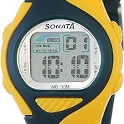 SF Digital Grey Dial Plastic Strap Unisex Watch-NS87011PP04-39