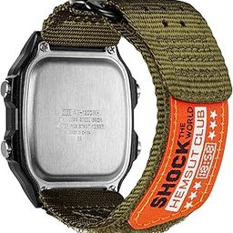 18mm Replacement Band for Casio G-Shock DW-H5600 AE-1000W/1100W/1200/1300/1500WH,W-800H,MRW-200H,F-108WH F-91W,A158WA G-Hook & Badge Decoration Design Nylon Casio Watch Bracelet-image-79