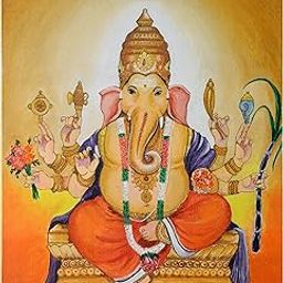 Ganesha Acrylic Painting Print-image-35