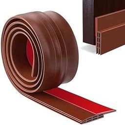 Buyzo Self-Adhesive Silicon Door/Window Shield Tape Door Bottom Sealing Strip,Protector from Cockroach, Insect, Bugs, Air & Dust (1, Brown)-image-1