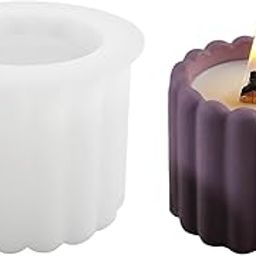 RKPM HOMES Vessel Candle Mold I Vertical Stripes Round Bottle Silicone Concrete Epoxy Resin Deep Casting Jar Mould I for DIY Handmade Art Crafts Jewelry Storage Ring Trinket Container Box Home Décor-picture-11