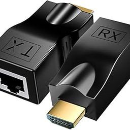 1Goal® HDMI Extender 4k Adapter Over Cat5e/6 (1pair), HDMI Repeater to RJ45 Ethernet Network Converter, 4k HD 1080p UP to 30m/98ft, for HDTV, Set-top Boxes, DVD, PS4, STB, Black-picture-18