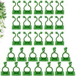 MAPPERZ Plant Climbing Wall Fixing Clip Hook/Indoor Cable Tie Clip/Self Adhesive Hook for Wires Cables Vine Branches Plant Climbing Support Clip, Set of 30-picture-29
