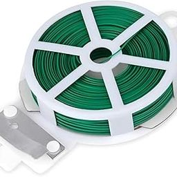 Azinoor Plastic Twist Tie Wire Spool with Cutter for Garden Yard Plant Plantation Farming Lawn Park, 50m (Green)-picture-24