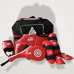 AXG NEW GOAL Mega Taekwondo Combo (Small Size) with Duffel Cum Backpack for Age 4 to 9yrs Boxing Kit-image-78