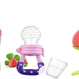 Cuckoos Baby Food Fruit Nibbler Feeder |Teether for 3 to 6 Months Baby |Teether for 6 to 12 Months Baby | Teether for Baby 6-12 Months Bpa Free Combo Pack of 3 (Multi-2)-10