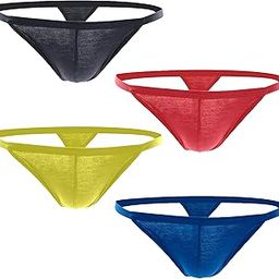 Men's G-String Thong Thongs Sexy Low Mid High Thongs Sexy Underwear Thongs for Men (Pack of 4)-image-19
