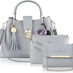 Latest Women's & Stylish PU Leather Handbags Set Of (3)-4